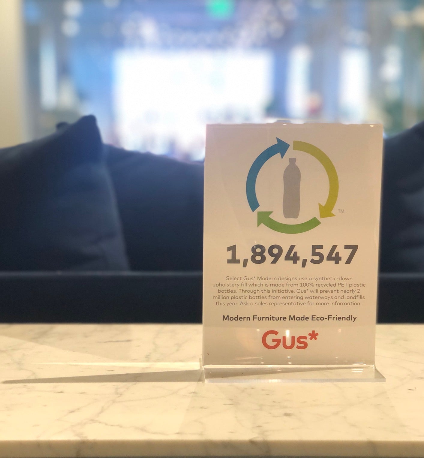 Gus* is saving 1,894,547 recycled bottles in 2020